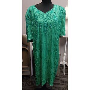 Mark & John By Gopal Sequined Green Dress Size 3X NWT